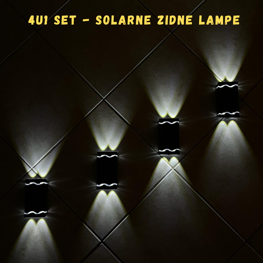 4u1 SET SOLARNE ZIDNE LAMPE